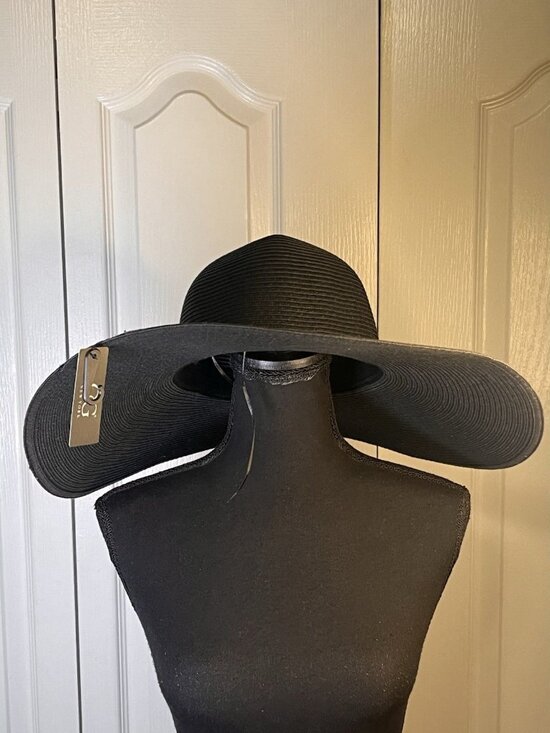 CoG New York Wide Brim Floppy Hat Derby One Size Rhinestones Sun Church Sparkly main image 5